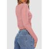imagePRETTYGARDEN Womens Long Sleeve Sheer Crop Tops Boat Neck See Through Cover Up with Spaghetti Strap Camisole 2 Piece Blouses Dusty PinkMedium