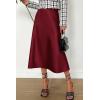 imagePRETTYGARDEN Womens Midi Skirts 2024 Summer Dressy Casual High Waisted Ruffle A Line Silk Satin Skirts