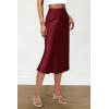 imagePRETTYGARDEN Womens Midi Skirts 2024 Summer Dressy Casual High Waisted Ruffle A Line Silk Satin Skirts