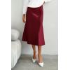 imagePRETTYGARDEN Womens Midi Skirts 2024 Summer Dressy Casual High Waisted Ruffle A Line Silk Satin Skirts