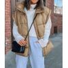 imagePRETTYGARDEN Womens Puffer Vest Fall Casual Stand Collar Lightweight Sleeveless Zip Up Padded Jackets Outerwear
