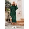 imagePRETTYGARDEN Womens Spring 2 Piece Matching Outfits Long Sleeve Turtleneck Ribbed Top and Midi Skirt Dress Sets
