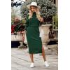 imagePRETTYGARDEN Womens Spring 2 Piece Matching Outfits Long Sleeve Turtleneck Ribbed Top and Midi Skirt Dress Sets