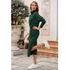 imagePRETTYGARDEN Womens Spring 2 Piece Matching Outfits Long Sleeve Turtleneck Ribbed Top and Midi Skirt Dress Sets