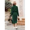 imagePRETTYGARDEN Womens Spring 2 Piece Matching Outfits Long Sleeve Turtleneck Ribbed Top and Midi Skirt Dress Sets