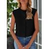 imagePRETTYGARDEN Womens Suit Vest Crop Tops Spring Summer Dressy Business Casual Work Office Clothes Trendy Blazer WaistcoatBlack