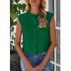imagePRETTYGARDEN Womens Suit Vest Crop Tops Spring Summer Dressy Business Casual Work Office Clothes Trendy Blazer WaistcoatGreen