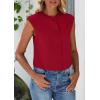 imagePRETTYGARDEN Womens Suit Vest Crop Tops Spring Summer Dressy Business Casual Work Office Clothes Trendy Blazer WaistcoatRed