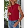 imagePRETTYGARDEN Womens Suit Vest Crop Tops Spring Summer Dressy Business Casual Work Office Clothes Trendy Blazer WaistcoatRed