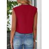 imagePRETTYGARDEN Womens Suit Vest Crop Tops Spring Summer Dressy Business Casual Work Office Clothes Trendy Blazer WaistcoatRed