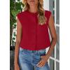 imagePRETTYGARDEN Womens Suit Vest Crop Tops Spring Summer Dressy Business Casual Work Office Clothes Trendy Blazer WaistcoatRed
