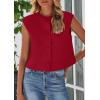 imagePRETTYGARDEN Womens Suit Vest Crop Tops Spring Summer Dressy Business Casual Work Office Clothes Trendy Blazer WaistcoatRed