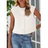 imagePRETTYGARDEN Womens Suit Vest Crop Tops Spring Summer Dressy Business Casual Work Office Clothes Trendy Blazer WaistcoatWhite