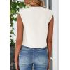 imagePRETTYGARDEN Womens Suit Vest Crop Tops Spring Summer Dressy Business Casual Work Office Clothes Trendy Blazer WaistcoatWhite