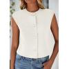 imagePRETTYGARDEN Womens Suit Vest Crop Tops Spring Summer Dressy Business Casual Work Office Clothes Trendy Blazer WaistcoatWhite