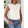 imagePRETTYGARDEN Womens Suit Vest Crop Tops Spring Summer Dressy Business Casual Work Office Clothes Trendy Blazer WaistcoatWhite