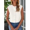 imagePRETTYGARDEN Womens Suit Vest Crop Tops Spring Summer Dressy Business Casual Work Office Clothes Trendy Blazer WaistcoatWhite
