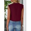imagePRETTYGARDEN Womens Suit Vest Crop Tops Spring Summer Dressy Business Casual Work Office Clothes Trendy Blazer WaistcoatWine Red