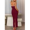 imagePRETTYGARDEN Womens Summer Slip Long Dresses Sexy Sleeveless Backless Bodycon Party Maxi Dress Wine RedMedium