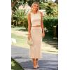 imagePRETTYGARDEN Womens Summer Two Piece Outfits Ribbed Crewneck Sleeveless Cropped Tank Tops and Bodycon Midi Skirt Matching Set