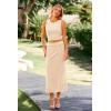 imagePRETTYGARDEN Womens Summer Two Piece Outfits Ribbed Crewneck Sleeveless Cropped Tank Tops and Bodycon Midi Skirt Matching Set