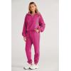 imagePRETTYGARDEN Womens Winter 2 Piece Outfits Fleece Sweatsuits Set Half Zip Cropped Sweatshirt Pullover Sweatpants Tracksuit