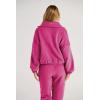 imagePRETTYGARDEN Womens Winter 2 Piece Outfits Fleece Sweatsuits Set Half Zip Cropped Sweatshirt Pullover Sweatpants Tracksuit