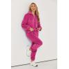 imagePRETTYGARDEN Womens Winter 2 Piece Outfits Fleece Sweatsuits Set Half Zip Cropped Sweatshirt Pullover Sweatpants Tracksuit