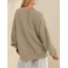 imagePRTTYGARDEN Womens Long Sleeve Tops 2025 Spring Loose Crewneck Sweatshirt Trendy Casual Ribbed Pullover Knit Outfit