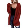 imagePRETTYGARDEN Womens Fall Open Front Chunky Cardigans Casual Long Sleeve Cable Knit Sweater Coat Outerwear