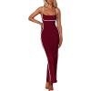 imagePRETTYGARDEN Womens Summer Slip Long Dresses Sexy Sleeveless Backless Bodycon Party Maxi Dress Wine RedMedium