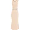 imagePRETTYGARDEN Womens Summer Two Piece Outfits Ribbed Crewneck Sleeveless Cropped Tank Tops and Bodycon Midi Skirt Matching Set