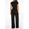 imagePRETTYGARDEN 2 Piece Lounge Sets For Women 2026 Summer Casual Outfits Cap Sleeve Belted Crop Tops Wide Palazzo Leg PantsBlack