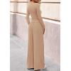 imagePRETTYGARDEN Matching Sets Women Clothing 2026 Fall Fashion Travel 2 Piece Lounge Sets Long Sleeve Crop Top Wide Leg PantsApricot