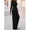 imagePRETTYGARDEN Matching Sets Women Clothing 2026 Fall Fashion Travel 2 Piece Lounge Sets Long Sleeve Crop Top Wide Leg PantsBlack