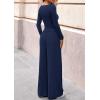 imagePRETTYGARDEN Matching Sets Women Clothing 2026 Fall Fashion Travel 2 Piece Lounge Sets Long Sleeve Crop Top Wide Leg PantsNavy