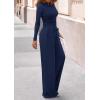 imagePRETTYGARDEN Matching Sets Women Clothing 2026 Fall Fashion Travel 2 Piece Lounge Sets Long Sleeve Crop Top Wide Leg PantsNavy