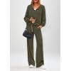 imagePRETTYGARDEN Womens 2 Piece Fall Lounge Sets 2026 Zip Up Hoodie Wide Leg Tracksuit Spring Matching Travel Outfits ClothesArmy Green