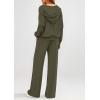 imagePRETTYGARDEN Womens 2 Piece Fall Lounge Sets 2026 Zip Up Hoodie Wide Leg Tracksuit Spring Matching Travel Outfits ClothesArmy Green