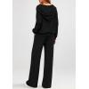 imagePRETTYGARDEN Womens 2 Piece Fall Lounge Sets 2026 Zip Up Hoodie Wide Leg Tracksuit Spring Matching Travel Outfits ClothesBlack