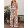 imagePRETTYGARDEN Womens 2026 Summer 2 Piece Lounge Sets Boho Floral Tank Tops Flowy Wide Leg Pants Travel Beach Vacation OutfitsFloral Khaki White
