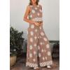 imagePRETTYGARDEN Womens 2026 Summer 2 Piece Lounge Sets Boho Floral Tank Tops Flowy Wide Leg Pants Travel Beach Vacation OutfitsFloral Khaki White