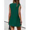 imagePRETTYGARDEN Womens 2026 Summer 2 Piece Shorts Sets V Neck Long Tank Tops High Waisted Loose Fit Matching Travel OutfitsGreen