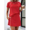 imagePRETTYGARDEN Womens 2026 Summer 2 Piece Skirt Sets Short Sleeve Shirts Tops Skorts Matching Workout Clothes Travel OutfitsRed