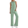 imagePRETTYGARDEN 2 Piece Lounge Sets for Women Summer Airport Travel Outfit 2026 Casual Matching Spring Clothes Track Sweat SuitsBean Green