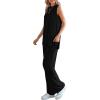 imagePRETTYGARDEN 2 Piece Lounge Sets for Women Summer Airport Travel Outfit 2026 Casual Matching Spring Clothes Track Sweat SuitsBlack