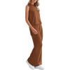 imagePRETTYGARDEN 2 Piece Lounge Sets for Women Summer Airport Travel Outfit 2026 Casual Matching Spring Clothes Track Sweat SuitsBrown