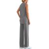 imagePRETTYGARDEN 2 Piece Lounge Sets for Women Summer Airport Travel Outfit 2026 Casual Matching Spring Clothes Track Sweat SuitsDark Grey