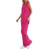 imagePRETTYGARDEN 2 Piece Lounge Sets for Women Summer Airport Travel Outfit 2026 Casual Matching Spring Clothes Track Sweat SuitsRose Red