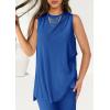 imagePRETTYGARDEN 2 Piece Lounge Sets for Women Summer Airport Travel Outfit 2026 Casual Matching Spring Clothes Track Sweat SuitsRoyal Blue